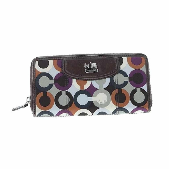 Coach Handbags - Coach Colorful Circle Pattern Wallet.